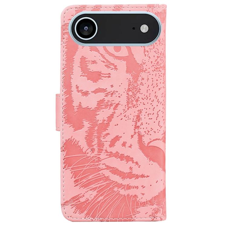 For iPhone Air Tiger Embossing Pattern Leather Phone Case(Pink) - iPhone Air Cases by buy2fix | Online Shopping UK | buy2fix