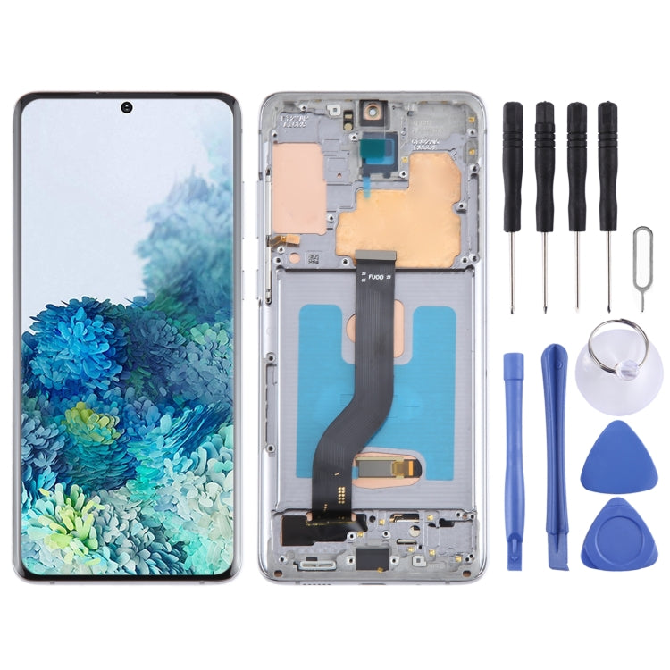 For Samsung Galaxy S20+ 4G/5G SM-G985/986 6.67 inch OLED LCD Screen Digitizer Full Assembly with Frame(Grey) - LCD Screen by buy2fix | Online Shopping UK | buy2fix