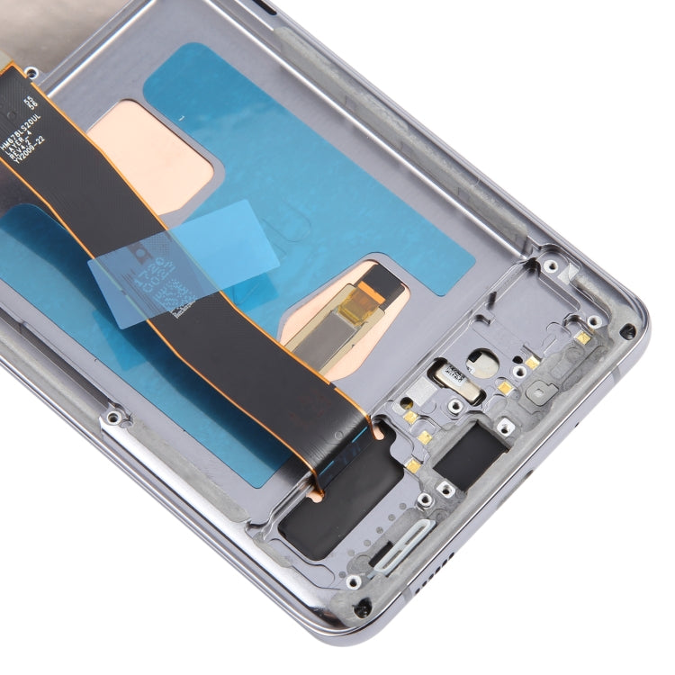 For Samsung Galaxy S20 Ultra 4G/5G SM-G988 6.67 inch OLED LCD Screen Digitizer Full Assembly with Frame (Grey) - LCD Screen by buy2fix | Online Shopping UK | buy2fix