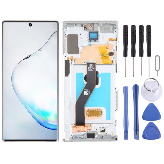 For Samsung Galaxy Note10+ SM-N975 6.67 inch OLED LCD Screen Digitizer Full Assembly with Frame(Silver) - LCD Screen by buy2fix | Online Shopping UK | buy2fix