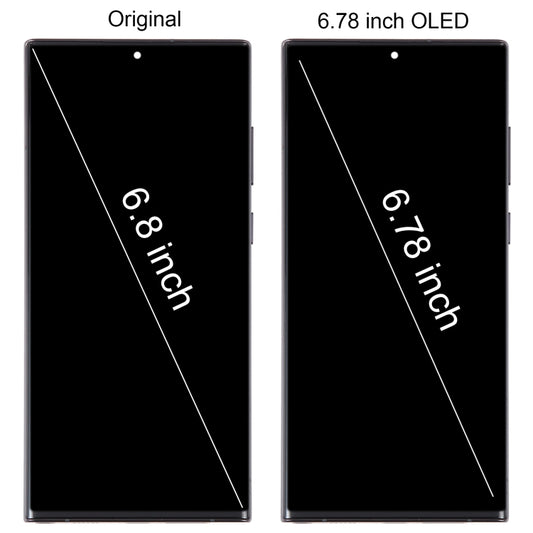 For Samsung Galaxy S22 Ultra 5G SM-S908B 6.78 inch EU Version OLED LCD Screen Digitizer Full Assembly with Frame(Black) -  by buy2fix | Online Shopping UK | buy2fix