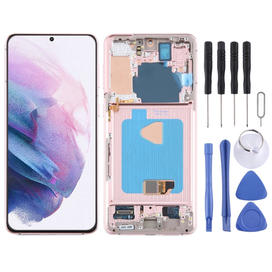 For Samsung Galaxy S21+ 5G SM-G996B 6.67 inch 6.67 inch OLED LCD Screen Digitizer Full Assembly with Frame(Pink) - LCD Screen by buy2fix | Online Shopping UK | buy2fix