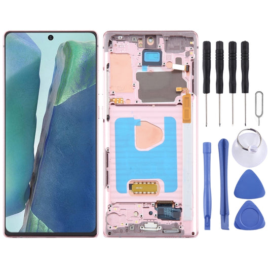For Samsung Galaxy Note20 SM-N980 6.67 inch OLED LCD Screen Digitizer Full Assembly with Frame(Pink) - LCD Screen by buy2fix | Online Shopping UK | buy2fix