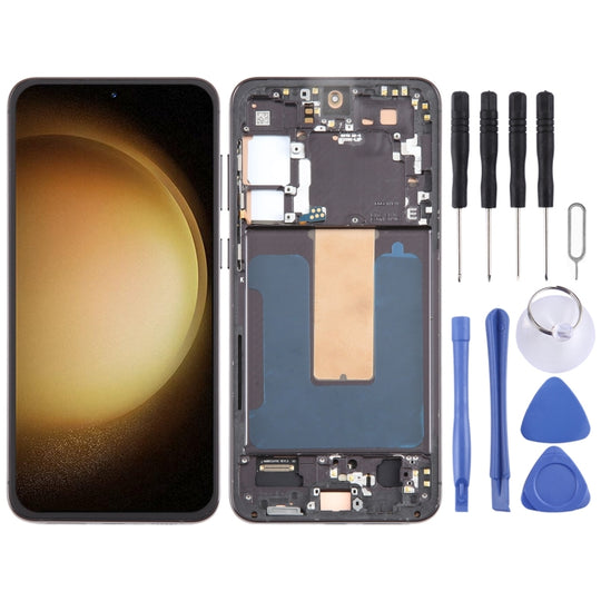For Samsung Galaxy S23+ 5G SM-S916B 6.55 inch OLED  LCD Screen Digitizer Full Assembly with Frame