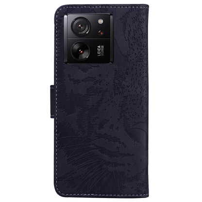 For Xiaomi 13T / 13T Pro / Redmi K60 Ultra Tiger Embossing Pattern Leather Phone Case(Black) - Xiaomi Cases by buy2fix | Online Shopping UK | buy2fix