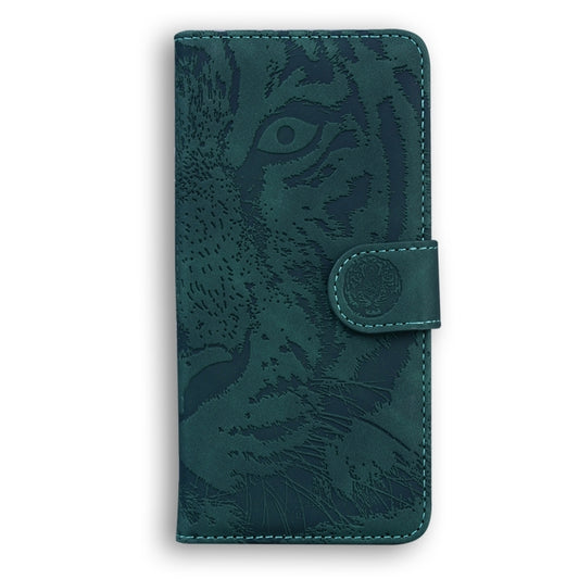 For Xiaomi Redmi Note 13 Pro 5G Tiger Embossing Pattern Leather Phone Case(Green) - Xiaomi Cases by buy2fix | Online Shopping UK | buy2fix
