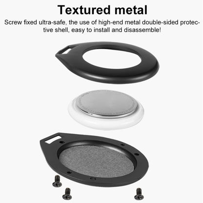 Anti-lost Tracker Positioning Alloy Protective Case For AirTag(White) - Other by buy2fix | Online Shopping UK | buy2fix