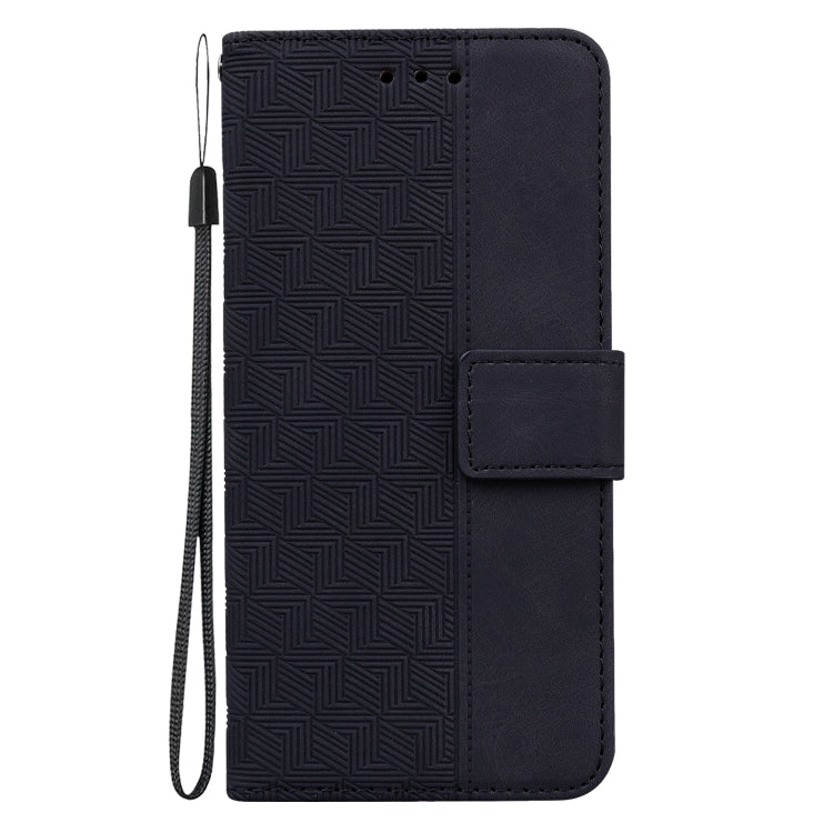 For iPhone 16 Pro Geometric Embossed Leather Phone Case(Black) by buy2fix