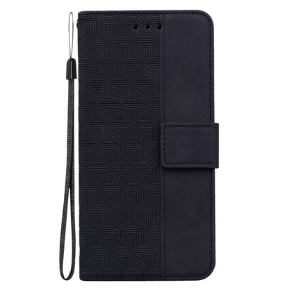 For iPhone 16 Pro Geometric Embossed Leather Phone Case(Black) by buy2fix
