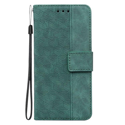 For iPhone Air Geometric Embossed Leather Phone Case(Green) - iPhone Air Cases by buy2fix | Online Shopping UK | buy2fix