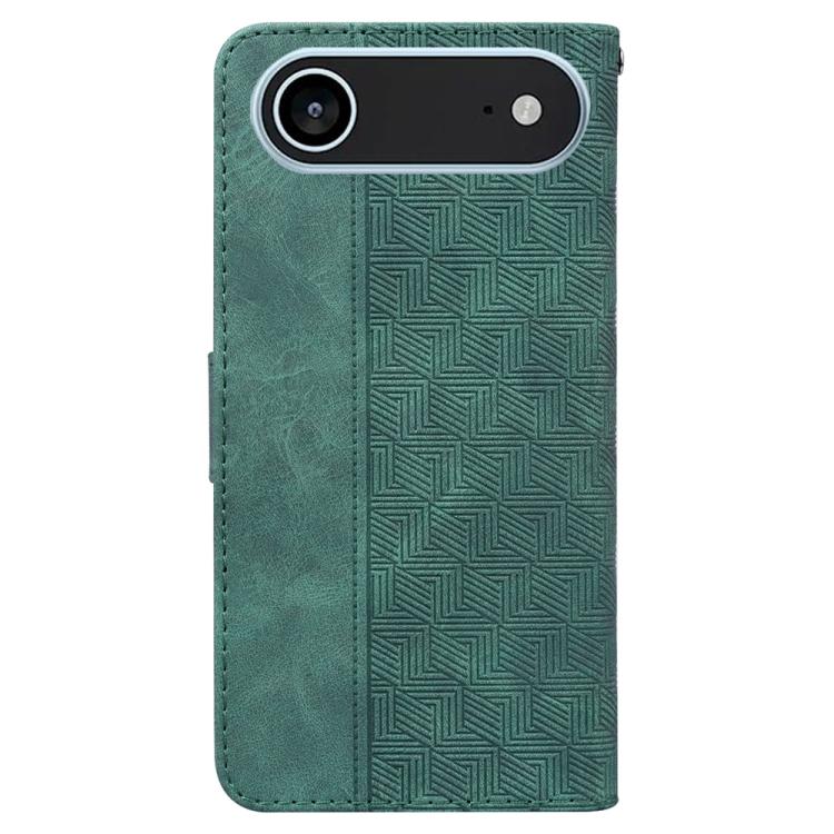 For iPhone Air Geometric Embossed Leather Phone Case(Green) - iPhone Air Cases by buy2fix | Online Shopping UK | buy2fix