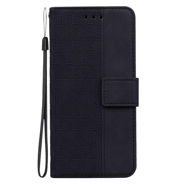 For iPhone Air Geometric Embossed Leather Phone Case(Black) - iPhone Air Cases by buy2fix | Online Shopping UK | buy2fix