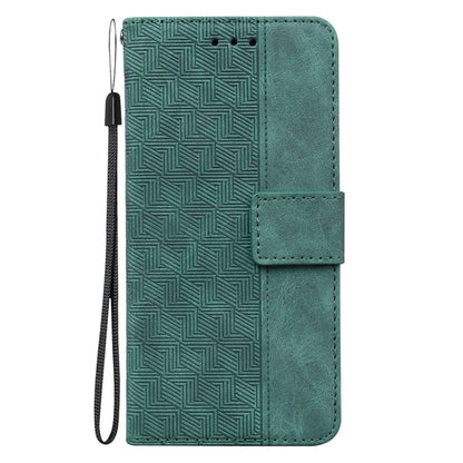 For Xiaomi 13T / 13T Pro / Redmi K60 Ultra Geometric Embossed Leather Phone Case(Green) - Xiaomi Cases by buy2fix | Online Shopping UK | buy2fix