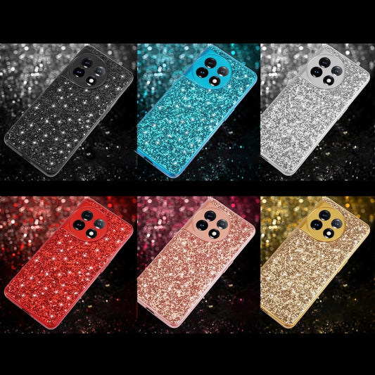 For OnePlus 11 Glitter Powder Shockproof TPU Phone Case(Rose Gold) - OnePlus Cases by buy2fix | Online Shopping UK | buy2fix