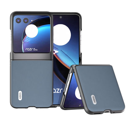 For Motorola Razr 40 Ultra ABEEL Haze Texture PU Phone Case(Twilight Blue) - Motorola Cases by buy2fix | Online Shopping UK | buy2fix
