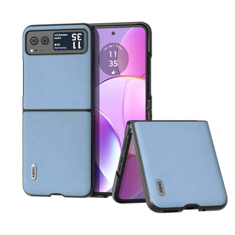 For Motorola Razr 40 ABEEL Haze Texture PU Phone Case(Twilight Blue) - Motorola Cases by buy2fix | Online Shopping UK | buy2fix