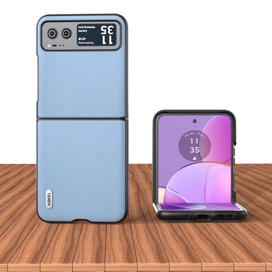 For Motorola Razr 40 ABEEL Haze Texture PU Phone Case(Twilight Blue) - Motorola Cases by buy2fix | Online Shopping UK | buy2fix