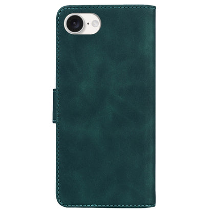 For iPhone 16e Skin Feel Pure Color Flip Leather Phone Case(Green) by buy2fix