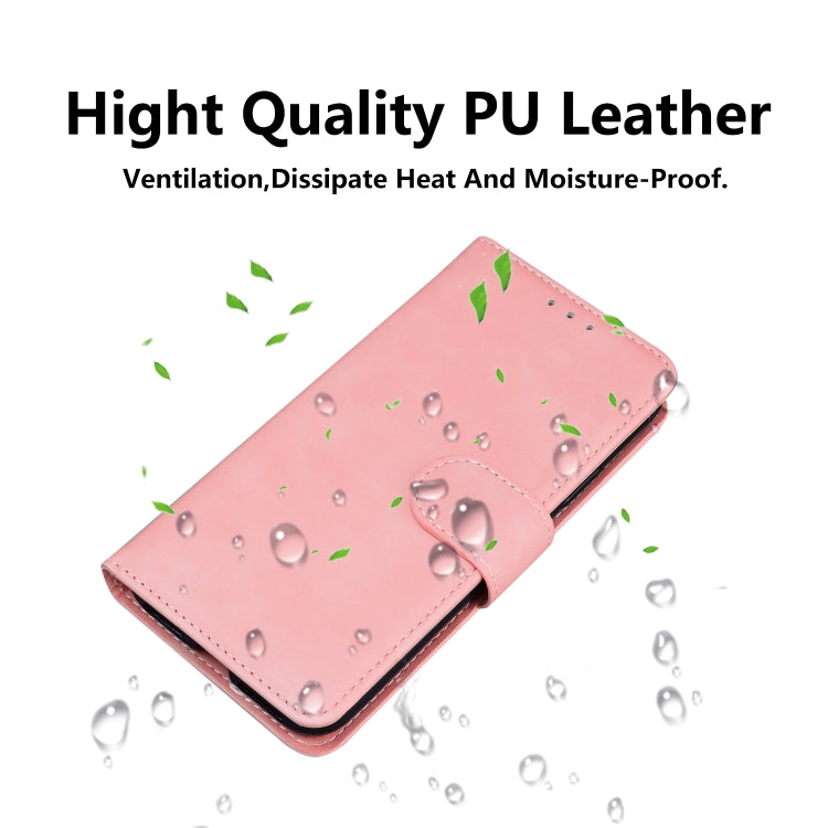 For iPhone 16 Pro Max Skin Feel Pure Color Flip Leather Phone Case(Pink) by buy2fix