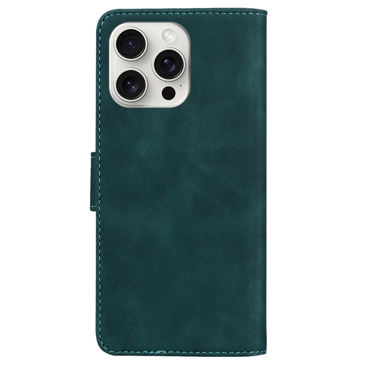 For iPhone 16 Pro Skin Feel Pure Color Flip Leather Phone Case(Green) by buy2fix