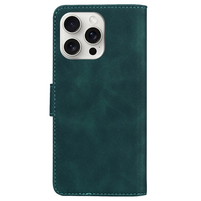 For iPhone 16 Pro Skin Feel Pure Color Flip Leather Phone Case(Green) by buy2fix