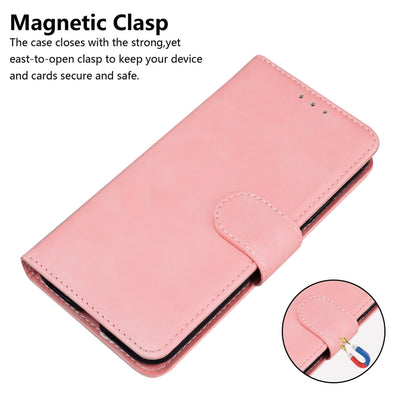 For iPhone 16 Pro Skin Feel Pure Color Flip Leather Phone Case(Pink) by buy2fix