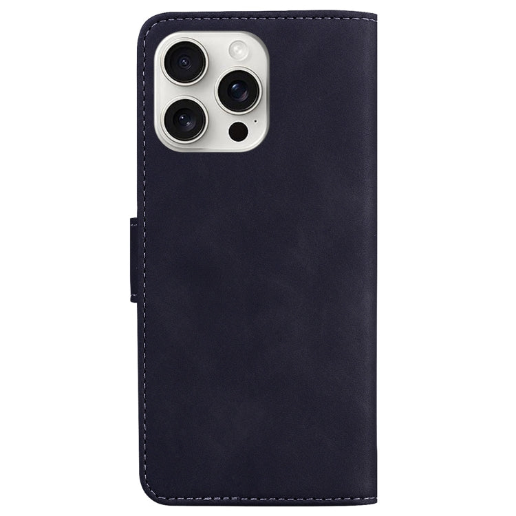 For iPhone 16 Pro Skin Feel Pure Color Flip Leather Phone Case(Black) by buy2fix