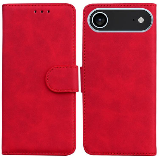 For iPhone Air Skin Feel Pure Color Flip Leather Phone Case(Red) - iPhone Air Cases by buy2fix | Online Shopping UK | buy2fix