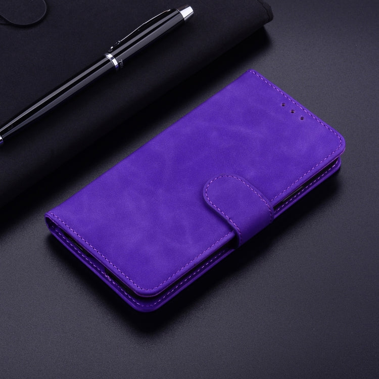 For Xiaomi Redmi K70E / Poco X6 Pro Skin Feel Pure Color Flip Leather Phone Case(Purple) - Xiaomi Cases by buy2fix | Online Shopping UK | buy2fix