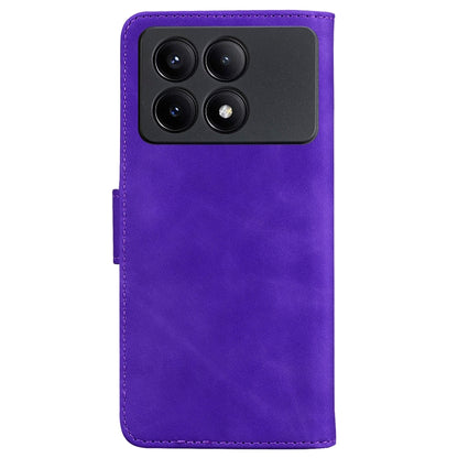 For Xiaomi Redmi K70E / Poco X6 Pro Skin Feel Pure Color Flip Leather Phone Case(Purple) - Xiaomi Cases by buy2fix | Online Shopping UK | buy2fix