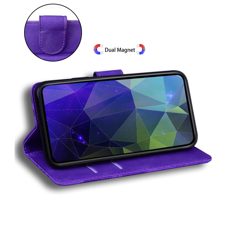 For Xiaomi Redmi K70E / Poco X6 Pro Skin Feel Pure Color Flip Leather Phone Case(Purple) - Xiaomi Cases by buy2fix | Online Shopping UK | buy2fix