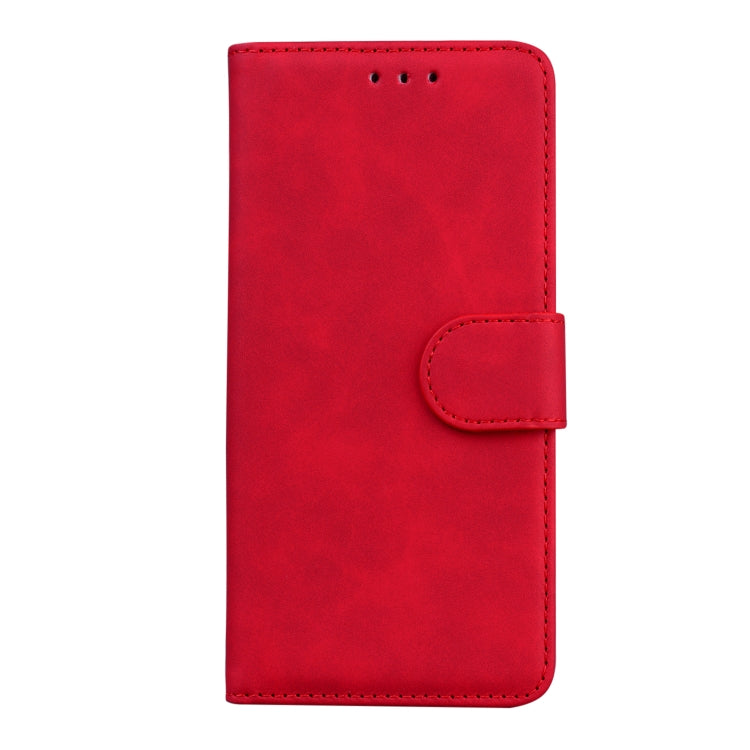 For Motorola Moto G Play 4G 2024 Skin Feel Pure Color Flip Leather Phone Case(Red) by buy2fix