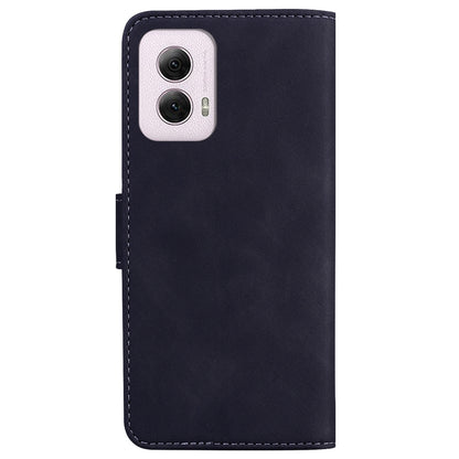 For Motorola Moto G Power 5G 2024 Skin Feel Pure Color Flip Leather Phone Case(Black) by buy2fix