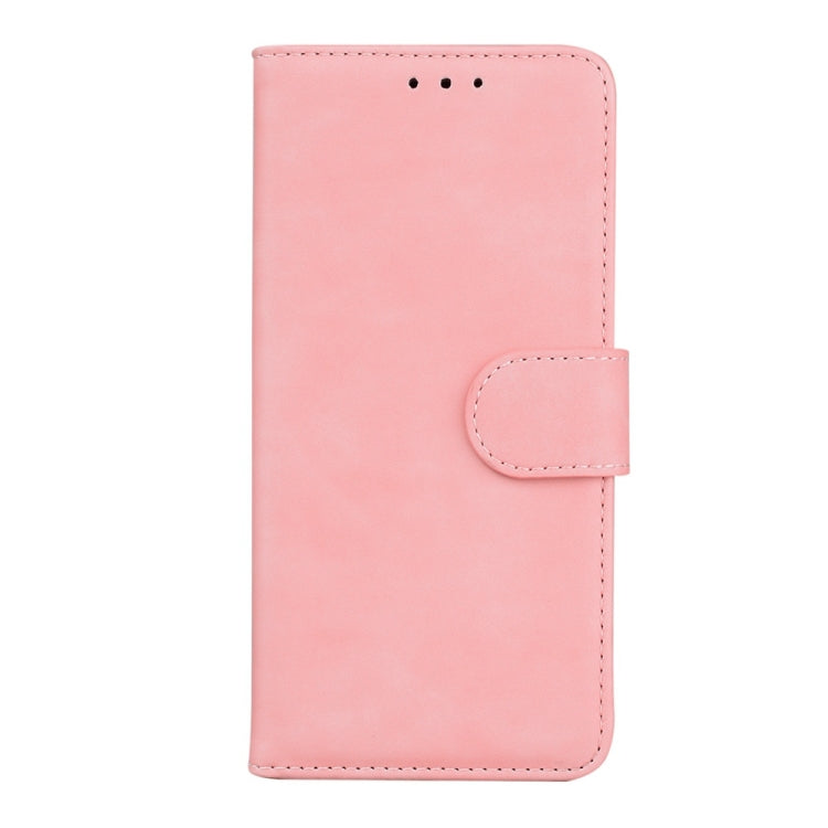 For Motorola Edge 2024 Skin Feel Pure Color Flip Leather Phone Case(Pink) by buy2fix