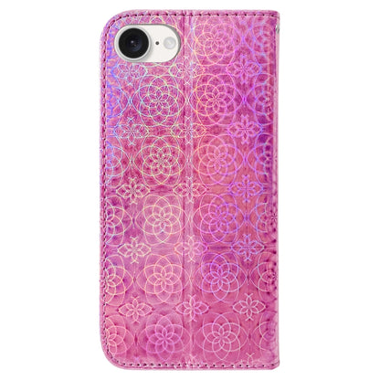 For iPhone 16e Colorful Magnetic Buckle Leather Phone Case(Pink) by buy2fix