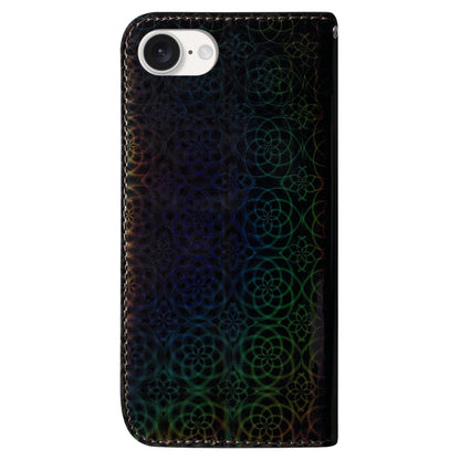 For iPhone 16e Colorful Magnetic Buckle Leather Phone Case(Black) by buy2fix