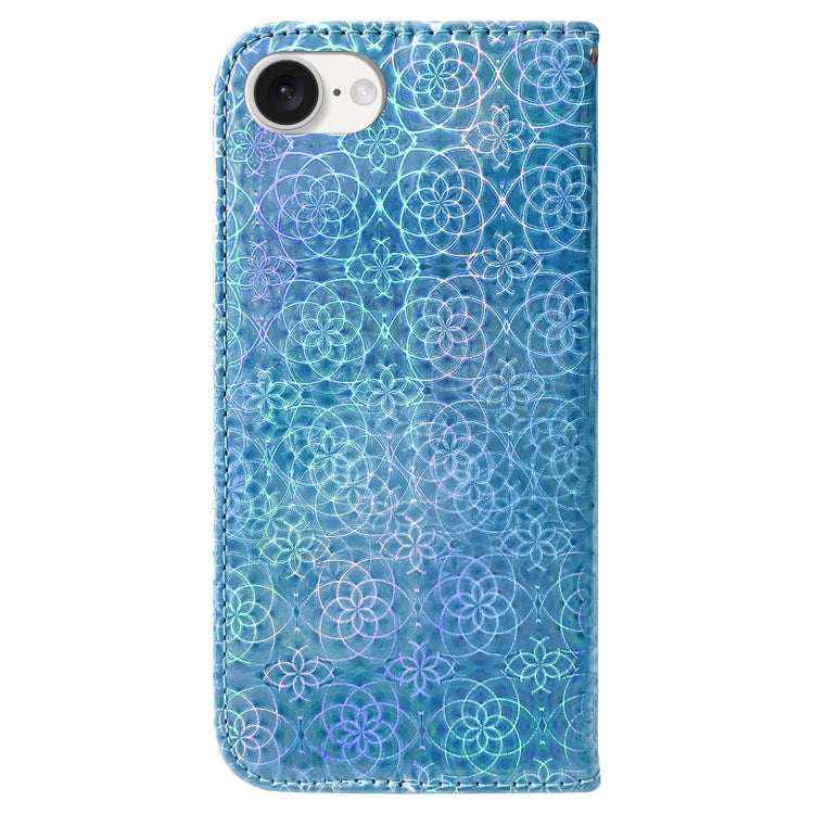 For iPhone 16e Colorful Magnetic Buckle Leather Phone Case(Blue) by buy2fix