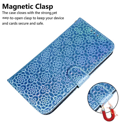 For iPhone 16 Pro Max Colorful Magnetic Buckle Leather Phone Case(Blue) by buy2fix