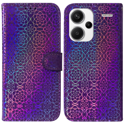 For Xiaomi Redmi Note 13 Pro+ 5G Colorful Magnetic Buckle Leather Phone Case(Purple) - Xiaomi Cases by buy2fix | Online Shopping UK | buy2fix