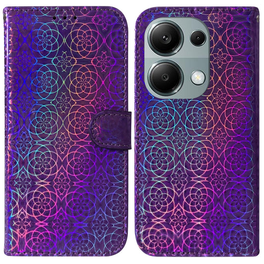 For Xiaomi Redmi Note 13 Pro 4G Colorful Magnetic Buckle Leather Phone Case(Purple) - Xiaomi Cases by buy2fix | Online Shopping UK | buy2fix