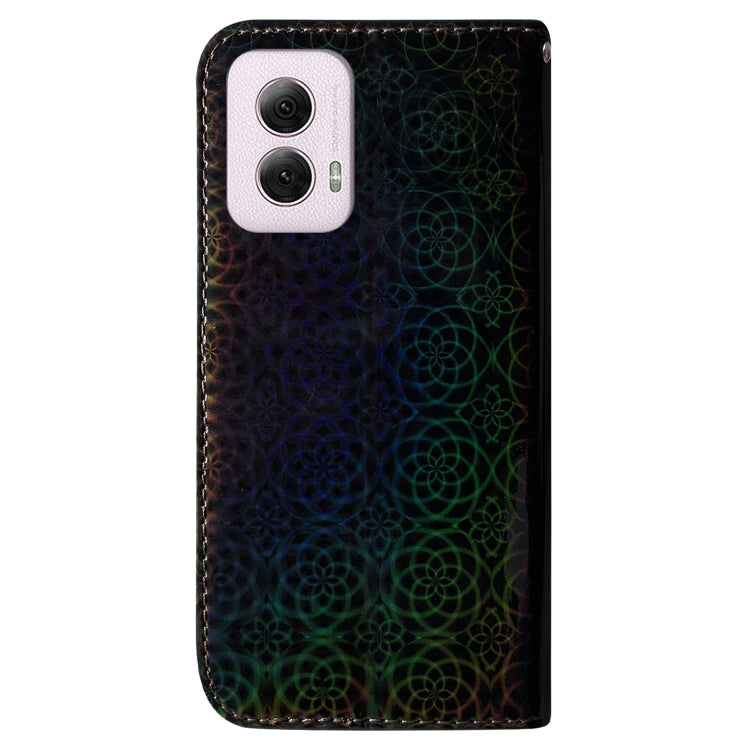 For Motorola Moto G Power 5G 2024 Colorful Magnetic Buckle Leather Phone Case(Black) by buy2fix