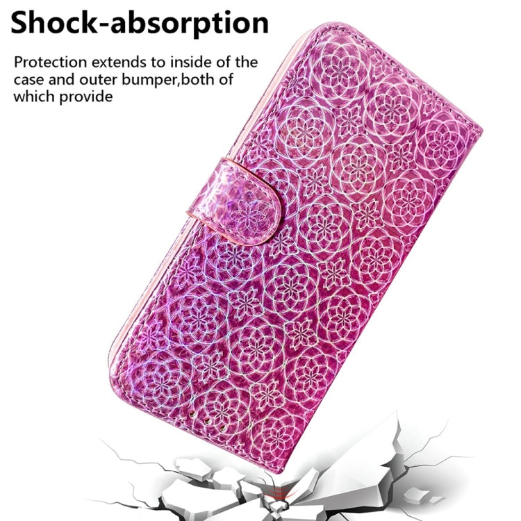 For Motorola Edge 2024 Colorful Magnetic Buckle Leather Phone Case(Pink) by buy2fix