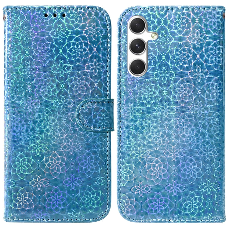 For Samsung Galaxy S24+ 5G Colorful Magnetic Buckle Leather Phone Case(Blue) - Galaxy S24+ 5G Cases by buy2fix | Online Shopping UK | buy2fix