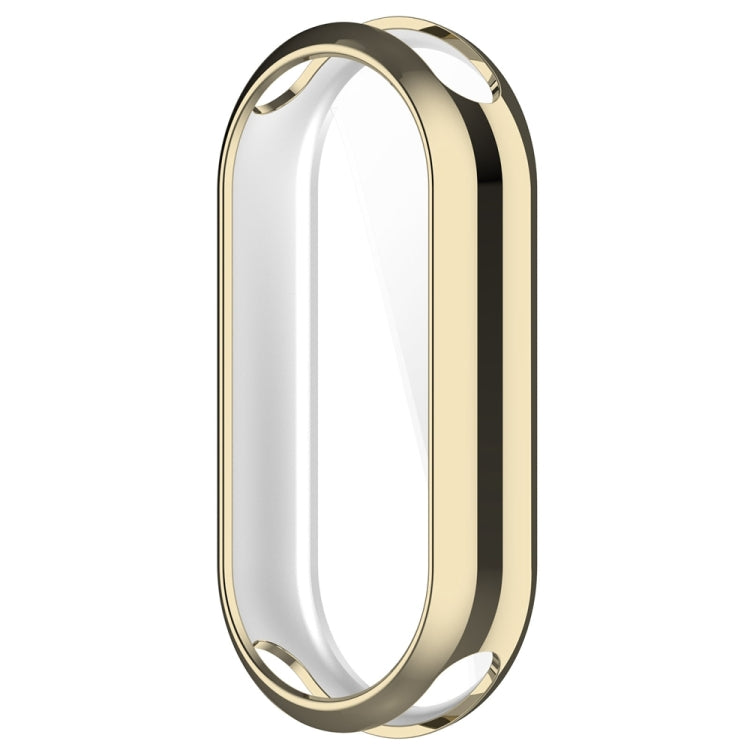 For Xiaomi Mi Band 8 / 9 Ceramic / 10 Ceramic Full Coverage TPU Electroplating Watch Protective Cover(Light Gold) - Watch Cases by buy2fix | Online Shopping UK | buy2fix