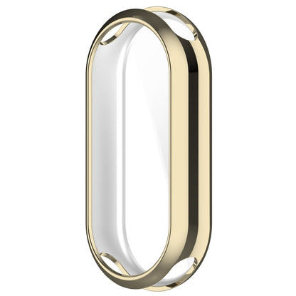 For Xiaomi Mi Band 8 / 9 Ceramic / 10 Ceramic Full Coverage TPU Electroplating Watch Protective Cover(Light Gold) - Watch Cases by buy2fix | Online Shopping UK | buy2fix