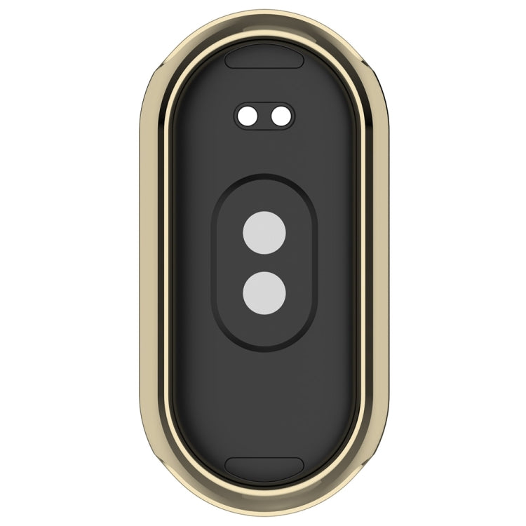 For Xiaomi Mi Band 8 / 9 Ceramic / 10 Ceramic Full Coverage TPU Electroplating Watch Protective Cover(Light Gold) - Watch Cases by buy2fix | Online Shopping UK | buy2fix