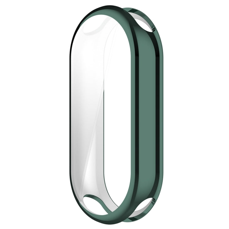 For Xiaomi Mi Band 8 / 9 Ceramic / 10 Ceramic Full Coverage TPU Electroplating Watch Protective Cover(Green) - Watch Cases by buy2fix | Online Shopping UK | buy2fix