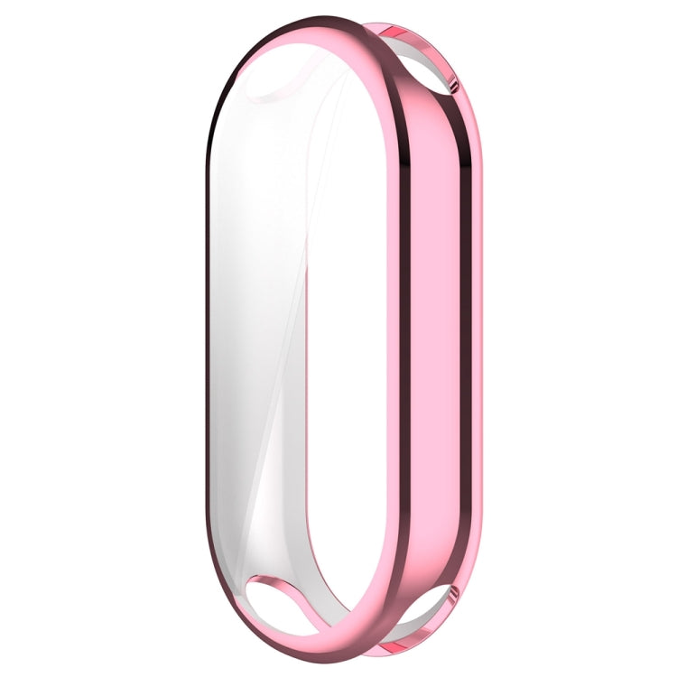 For Xiaomi Mi Band 8 / 9 Ceramic / 10 Ceramic Full Coverage TPU Electroplating Watch Protective Cover(Pink) - Watch Cases by buy2fix | Online Shopping UK | buy2fix