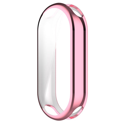 For Xiaomi Mi Band 8 / 9 Ceramic / 10 Ceramic Full Coverage TPU Electroplating Watch Protective Cover(Pink) - Watch Cases by buy2fix | Online Shopping UK | buy2fix