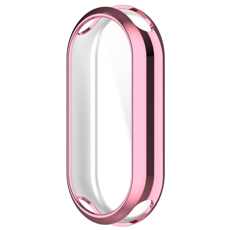 For Xiaomi Mi Band 8 / 9 Ceramic / 10 Ceramic Full Coverage TPU Electroplating Watch Protective Cover(Pink) - Watch Cases by buy2fix | Online Shopping UK | buy2fix